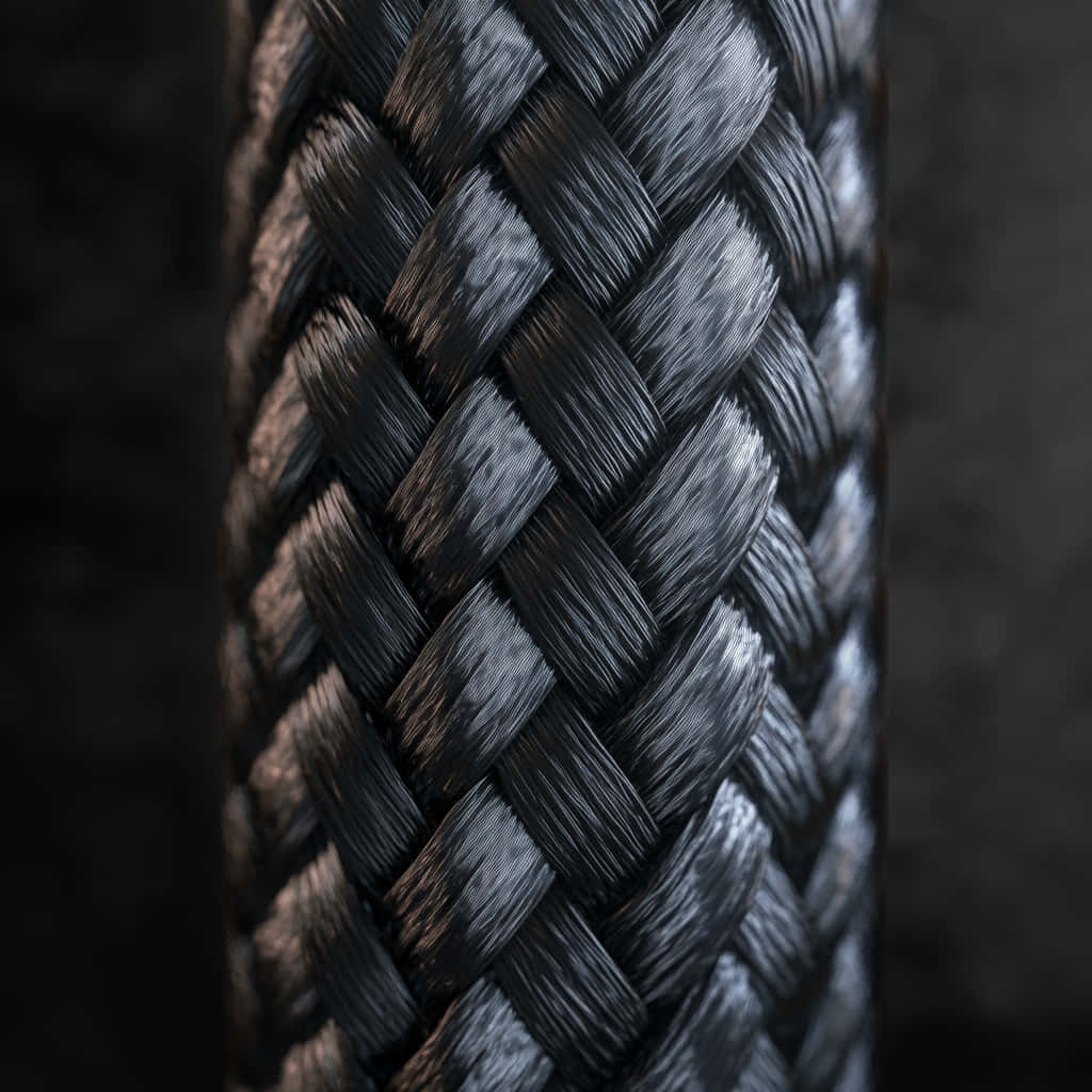 Treccia fibra di vetro quadra trattata con grafite